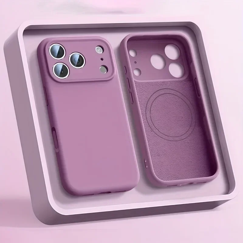 Liquid Silicone Magnetic Phone Case - เคสโทรศัพท์ซิลิโคนเหลวแท้สำหรับ Magsafe Magnetic Charge สำหรับ iPhone