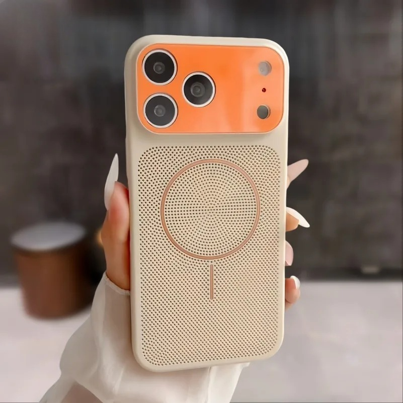 Heat Dissipation Mesh Breathable Case - เคสระบายความร้อนแบบแม่เหล็กสำหรับ Magsafe สำหรับ iPhone 18 17
