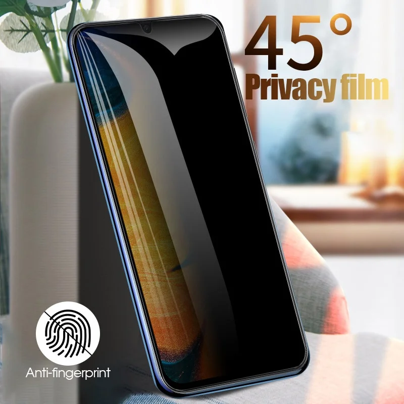 Anti Spy Privacy Glass Case - เคสกันสอดแนมสำหรับซัมซุง เอ70 เอส พร้อมฟิล์มกันรอยหน้าจอแบบกระจกนิรภัย สำหรับซัมซุง กาแล็กซี่