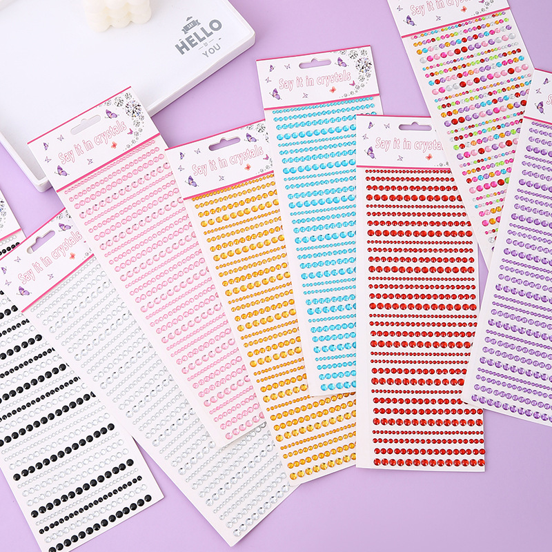 Phone Cases - สติกเกอร์เพชรอะคริลิคหลากหลายขนาด แบบติดเอง สำหรับตกแต่งเคสมือถือ ขวดน้ำ งานฝีมือ DIY