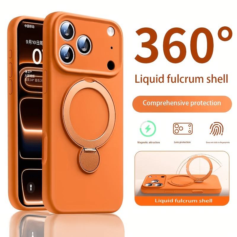 Liquid Silicone Magnetic Phone Case - เคสโทรศัพท์ซิลิโคนเหลวแบบแม่เหล็ก 360 องศา สำหรับ iPhone 17