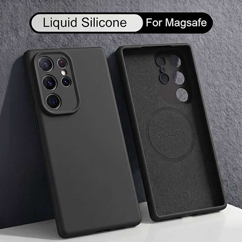 Liquid Silicone Magnetic Phone Case - เคสซิลิโคนเหลวแบบนุ่มสำหรับซัมซุงกาแล็กซี่ S26 S25 S24 S23 อัลตร้า