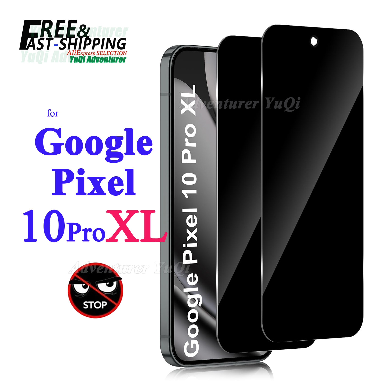 Anti Spy Privacy Glass Case - ฟิล์มกันรอยป้องกันการสอดแนมสำหรับ Google Pixel 10 Pro XL