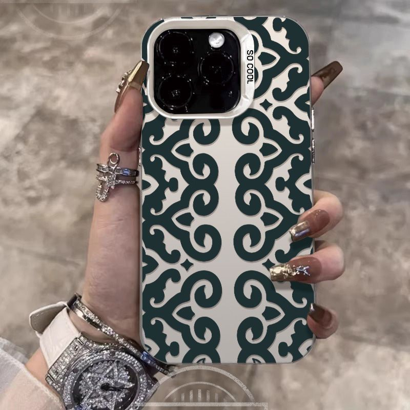 Vintage Floral Pattern Soft Case - เคสโทรศัพท์ลายเพสลีย์วินเทจสำหรับ iPhone 17 16 15 Pro