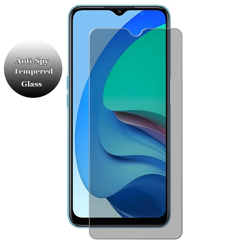 Anti Spy Privacy Glass Case - เคสกระจกนิรภัยป้องกันการสอดแนมสำหรับโมโตโรล่า โมโต อี 20 6.5 ตัวป้องกันหน้าจอสำหรับโมโต