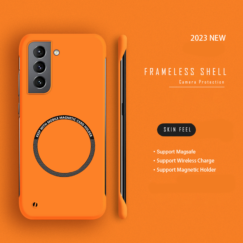 Ultra Thin Frameless Phone Cover - Hard PC Framelessแม่เหล็กสําหรับSamsung Galaxy S23 S22