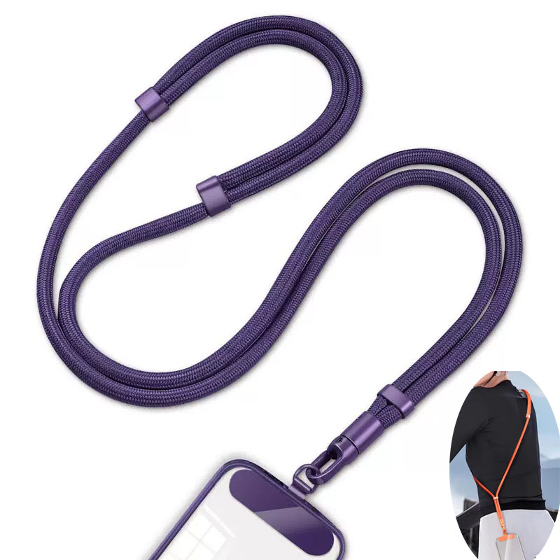 Crossbody Lanyard Neck Strap Case - เชือกคล้องโทรศัพท์อเนกประสงค์พร้อมคลิปอัพเกรด Anti-Drop 360 ° สายรัดคอ/ครอสบอดี้แบบหมุนได้สําหรับเคสโทรศัพท์ทุกรุ่น