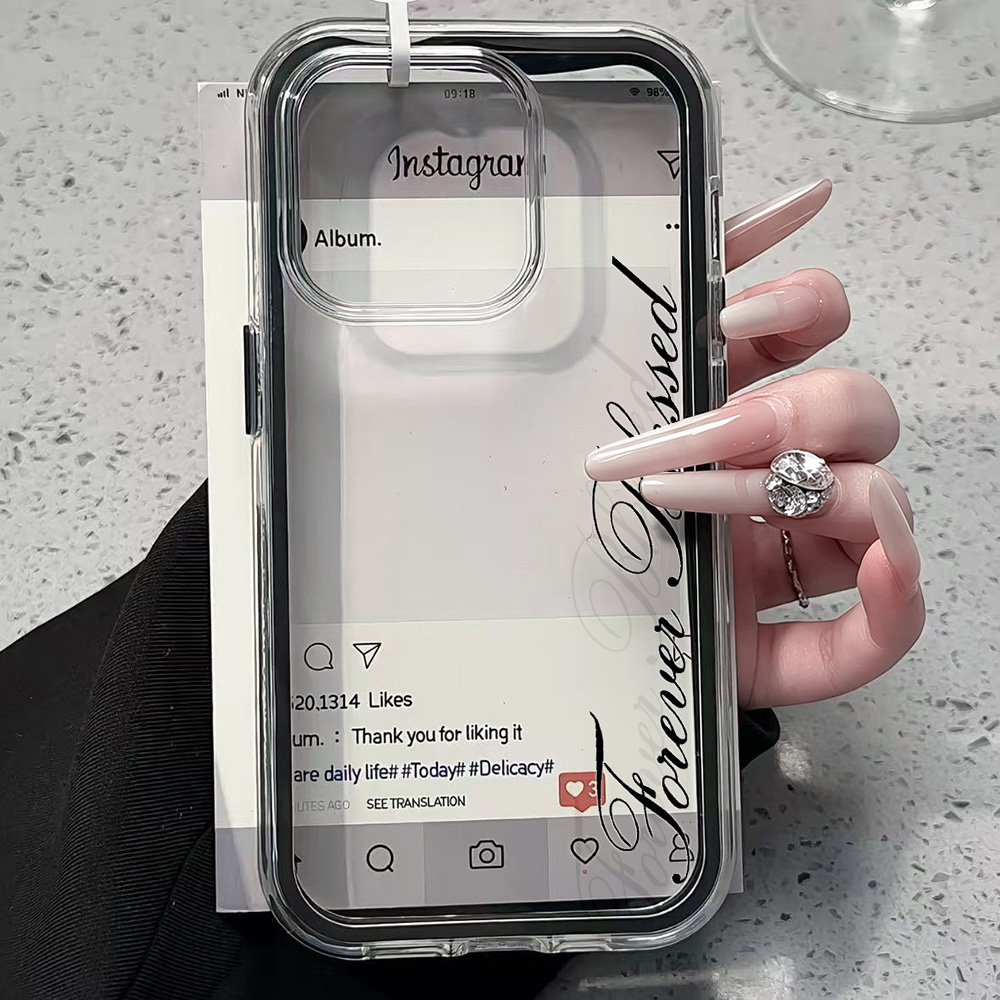 Clear Shockproof Bumper Case - เคสโทรศัพท์ใสเรียบง่าย Forever Blessed สำหรับ iPhone 17