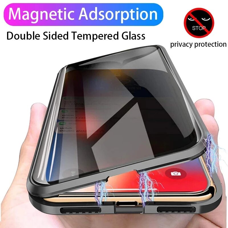 Anti Spy Privacy Glass Case - เคสโทรศัพท์ Huawei nova Y74 Y73 Y63