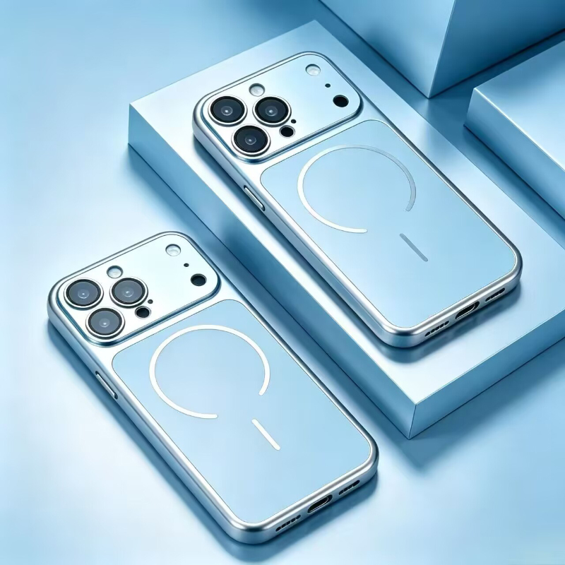 Matte Hard Pc Back Case - เคสโทรศัพท์แบบแข็งสีด้านหรูหราพร้อมแม่เหล็ก Magsafe สำหรับ iPhone 18 17