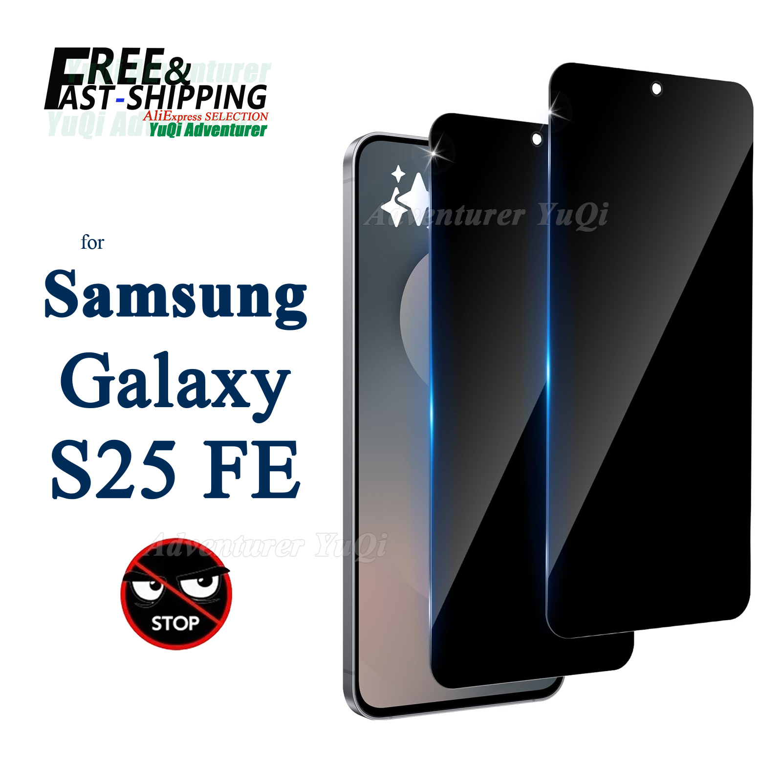 Anti Spy Privacy Glass Case - ฟิล์มกันรอยแบบป้องกันการสอดแนม สำหรับ Samsung Galaxy S25 FE
