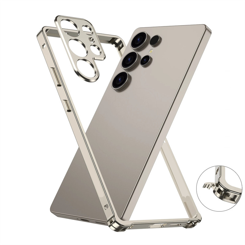 Metal Bumper Aluminum Frame Case - เคสกันกระแทกโครงอะลูมิเนียมอัลลอยสำหรับ Samsung Galaxy S23 S25 Ultra