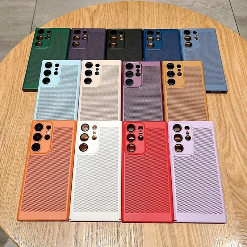 Heat Dissipation Mesh Breathable Case - เคสพีซีระบายความร้อนแบบตาข่าย ระบายอากาศได้ดี สำหรับ Samsung S25 S24