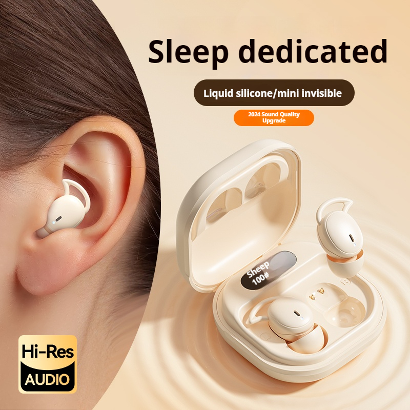 Earphones - M72 มินิหูฟังไร้สายแบบพกพาบลูทูธหูฟังชนิดใส่ในหูลดเสียงรบกวนหูฟังสำหรับนอนหลับที่มองไม่เห็นชุดหูฟังเพลงสเตอริโอไฮไฟสเตอริโอ