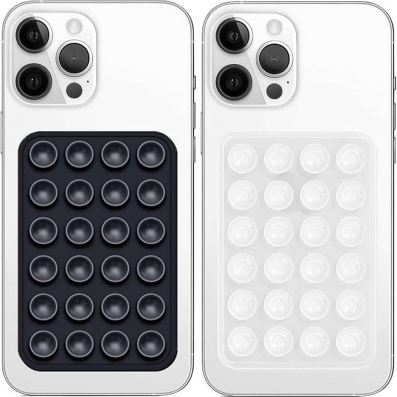 Phone Cases - แผ่นยึดโทรศัพท์ซิลิโคนแบบดูดติดผนังอเนกประสงค์ ฐานยึดแบบสี่เหลี่ยม กันลื่น ติดด้านเดียว แบบแปะหลังโทรศัพท์