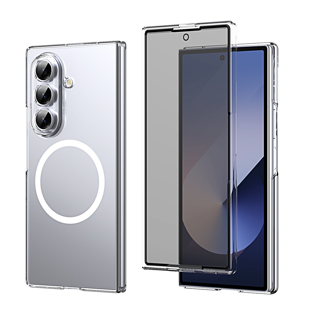 Anti Spy Privacy Glass Case - ฟิล์มกระจกนิรภัยป้องกันการสอดแนม ปกป้องความเป็นส่วนตัว ใช้งานร่วมกับเคส MagSafe แบบใสกันกระแทก สำหรับ