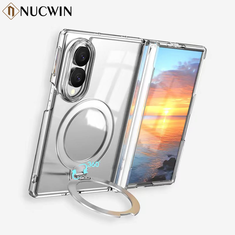 Screen Protectors - แม่เหล็กใส 360 องศา ° เคสแบบหมุนได้สำหรับ Samsung