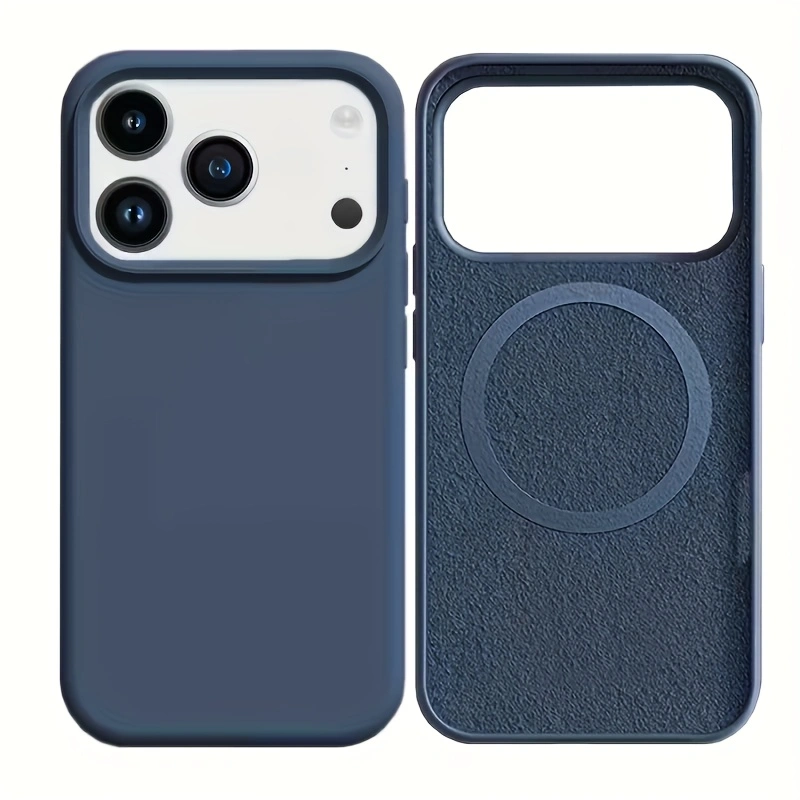 Liquid Silicone Magnetic Phone Case - เคสโทรศัพท์ซิลิโคนเหลวสีพื้นแบบแม่เหล็กสำหรับชาร์จไร้สาย สำหรับ iPhone 18 Pro Max