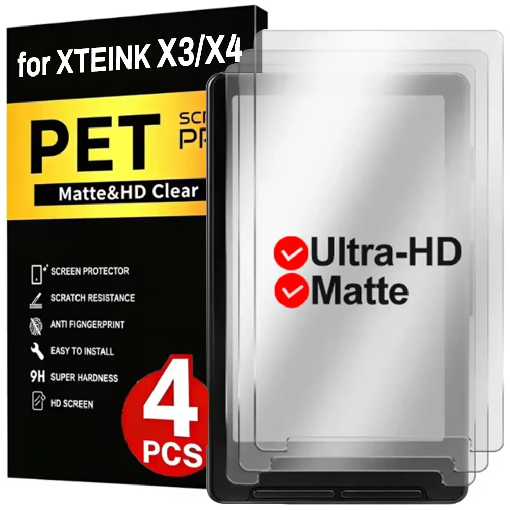 Matte Anti Glare Screen Protector - 1-4 ชิ้นซอฟท์ PET ฟิล์มป้องกันแบบเต็มหน้าจอสำหรับ XTEINK X3