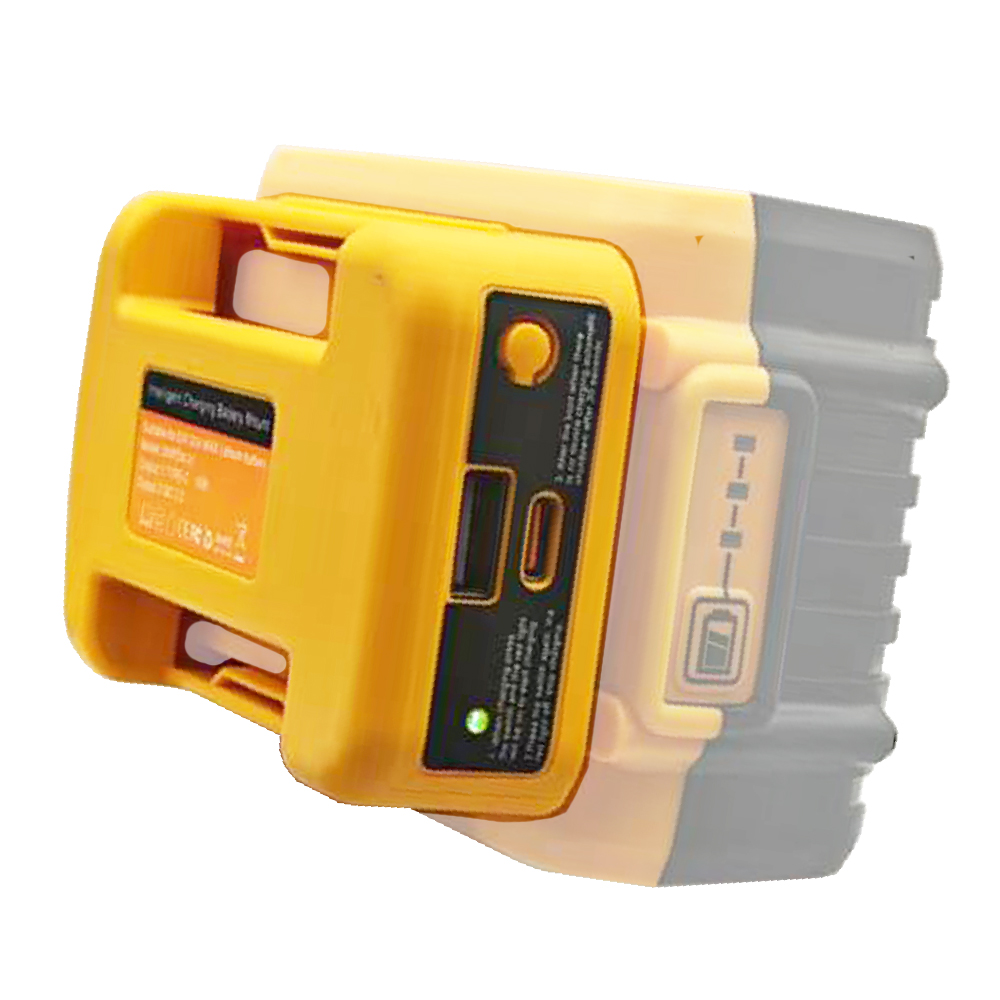 Power Banks - อะแดปเตอร์จ่ายไฟ USB Type C สำหรับแบตเตอรี่ DeWalt