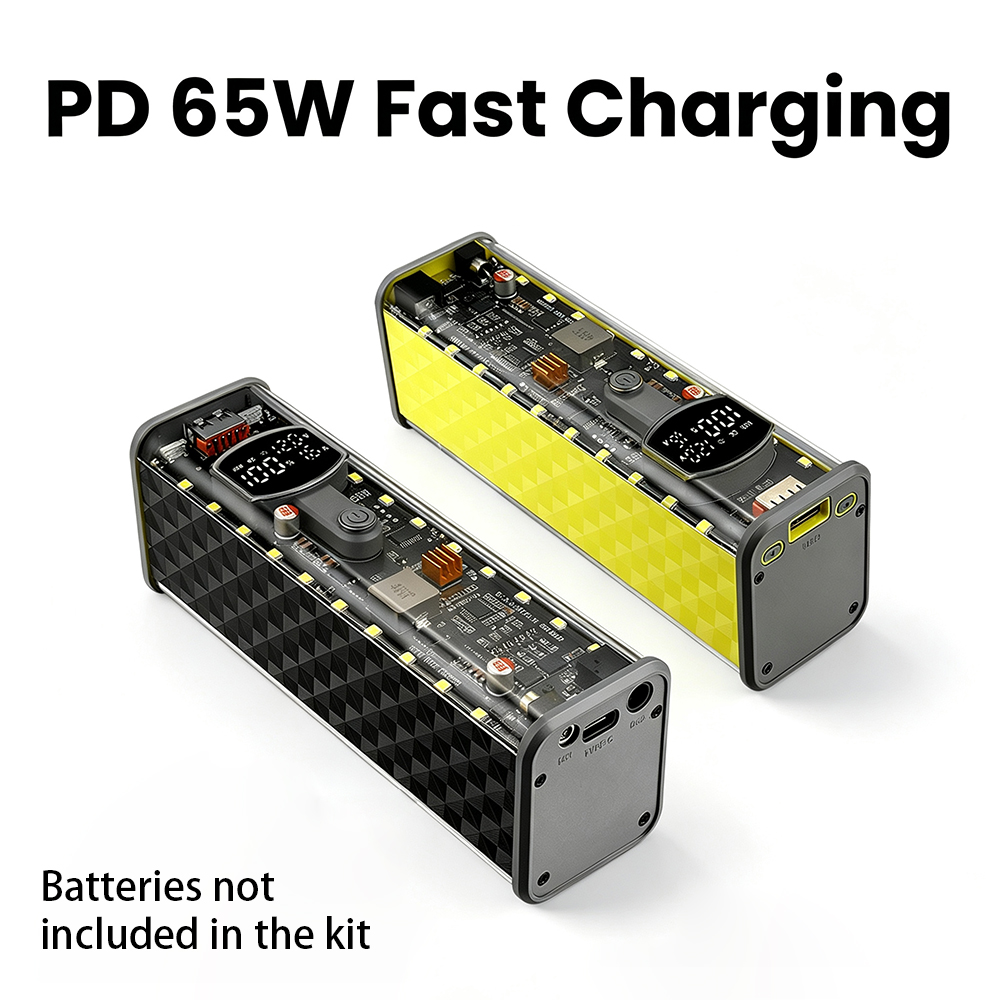 Power Banks - กล่องพาวเวอร์แบงค์ DIY PD 65W สำหรับแบตเตอรี่ 8x18650