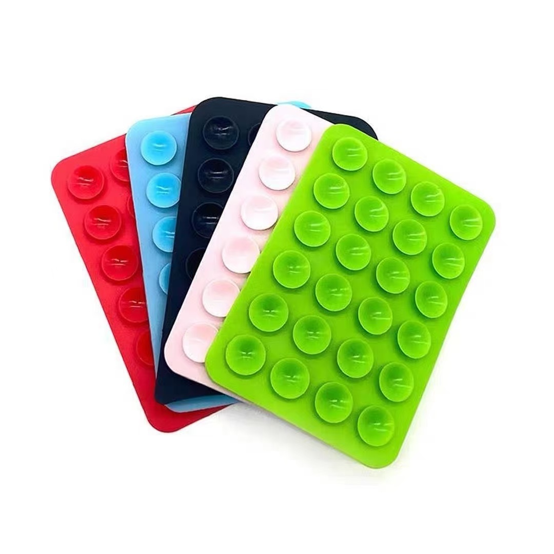 Phone Cases - ที่วางโทรศัพท์แบบซิลิโคนพร้อมถ้วยดูดสุญญากาศ แผ่นกาวกันลื่นทรงสี่เหลี่ยมสำหรับเคสโทรศัพท์ แผ่นแขวนอเนกประสงค์