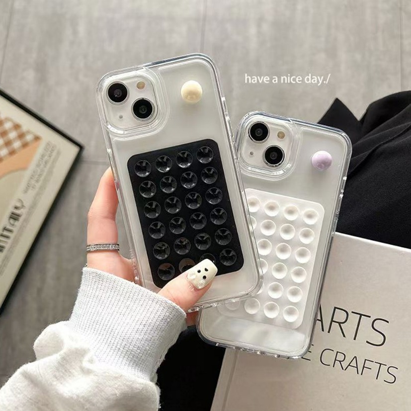 Phone Cases - แผ่นยึดโทรศัพท์มือถือแบบซิลิโคนพร้อมจุกดูดอเนกประสงค์ ที่วางติดผนังแบบสี่เหลี่ยม ป้องกันการลื่น ติดด้านเดียว ใช้กับเคสโทรศัพท์มือถือ