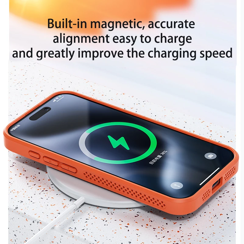 Heat Dissipation Mesh Breathable Case - การระบายความร้อนสำหรับเคสแม่เหล็ก Magsafe สำหรับ iPhone 16 14