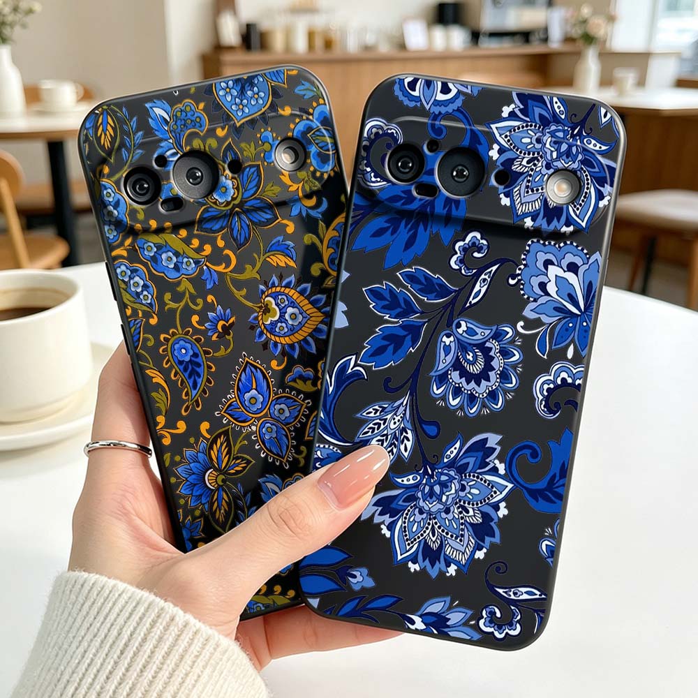 Vintage Floral Pattern Soft Case - การออกแบบวินเทจลายดอกไม้ซิลิโคนสำหรับกูเกิลพิกเซล 6 6A 7 7A 8