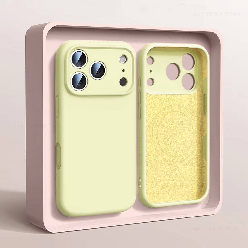 Liquid Silicone Magnetic Phone Case - เคสโทรศัพท์แม่เหล็ก Magsafe สำหรับ iPhone 17 16