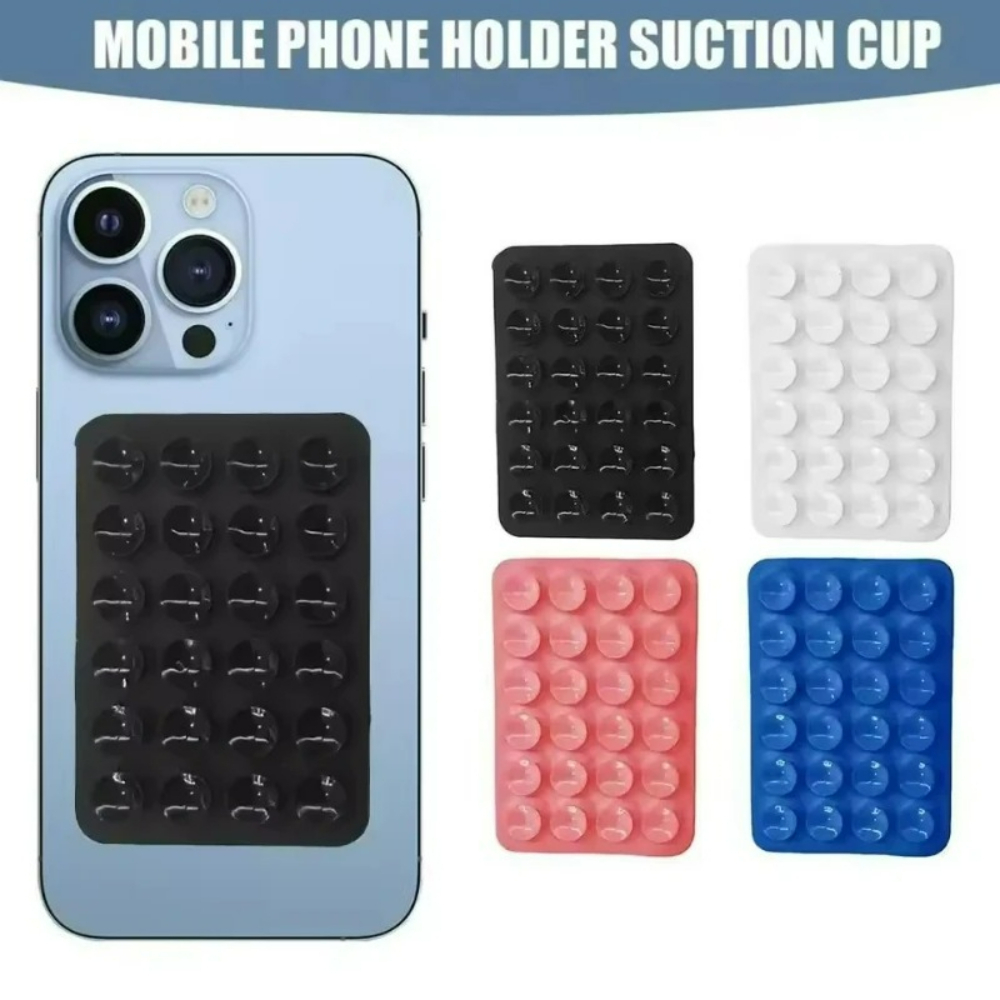 Phone Cases - ที่วางโทรศัพท์ซิลิโคน ที่ยึดโทรศัพท์แบบสุญญากาศ สำหรับเคสโทรศัพท์ สีลูกกวาด สำหรับถ่ายเซลฟี่และวิดีโอ ฐานยึดโทรศัพท์แบบสุญญากาศกันลื่น