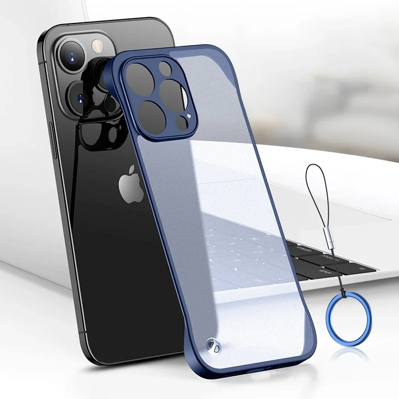 Ultra Thin Frameless Phone Cover - สําหรับIphone 16 15 14 Pro Max