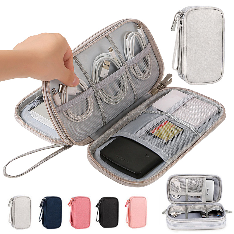 Power Banks - กระเป๋าเก็บของดิจิทัลแบบพกพาหลากสี - กระเป๋าจัดระเบียบสายอิเล็กทรอนิกส์สำหรับที่ชาร์จ สาย USB พาวเวอร์แบงค์