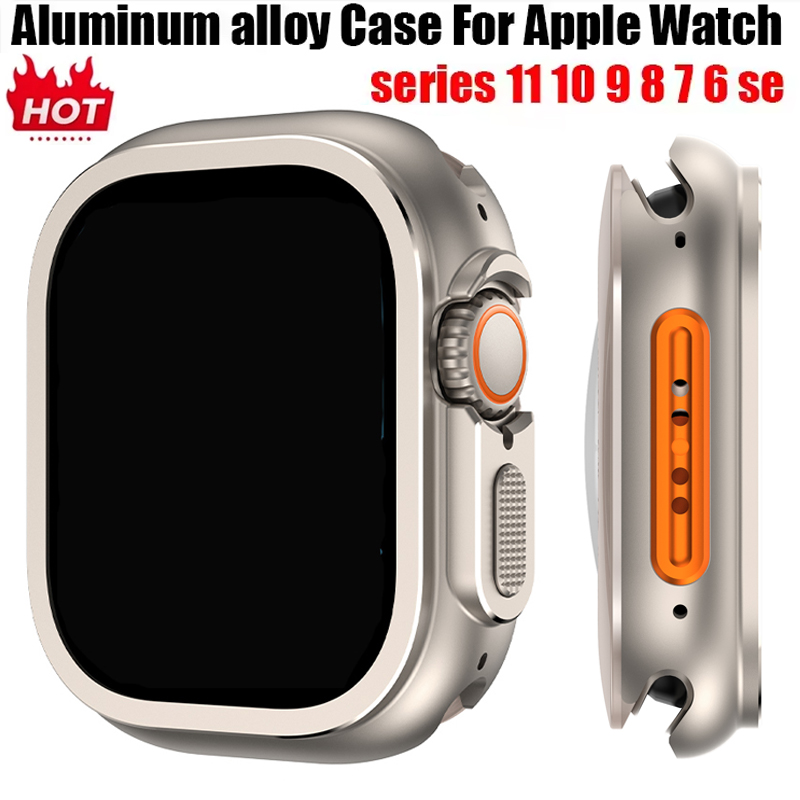 Metal Bumper Aluminum Frame Case - เคสอะลูมิเนียมอัลลอยสำหรับ Apple Watch Ultra 3/2 49