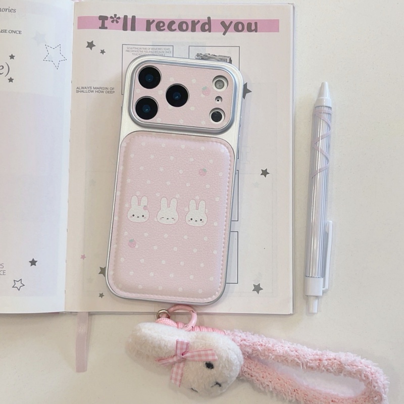 Cute Cartoon Wrist Strap Silicone Case - เคสโทรศัพท์หนังลายการ์ตูนมิฟฟี่น่ารัก ลายจุด สำหรับ iPhone 17 13