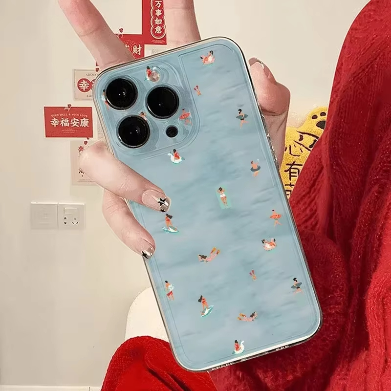 เคสโทรศัพท์ลายว่ายน้ำฤดูร้อน ส - Clear Shockproof Bumper Case บทวิจารณ์และราคา