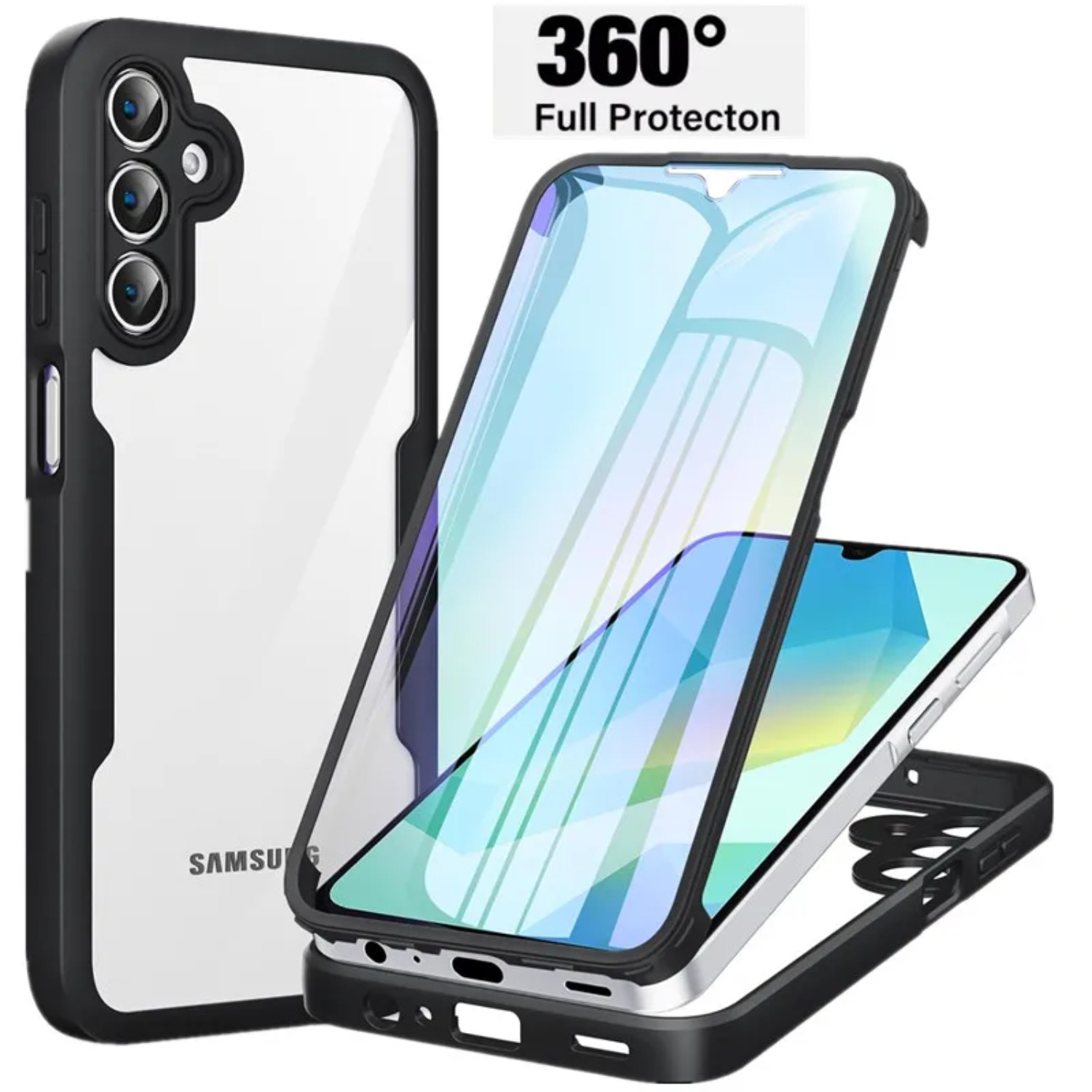 Heavy Duty เคลียร์ 360 °   กรณ - Heavy Duty 360 Full Body Protective Case บทวิจารณ์และราคา