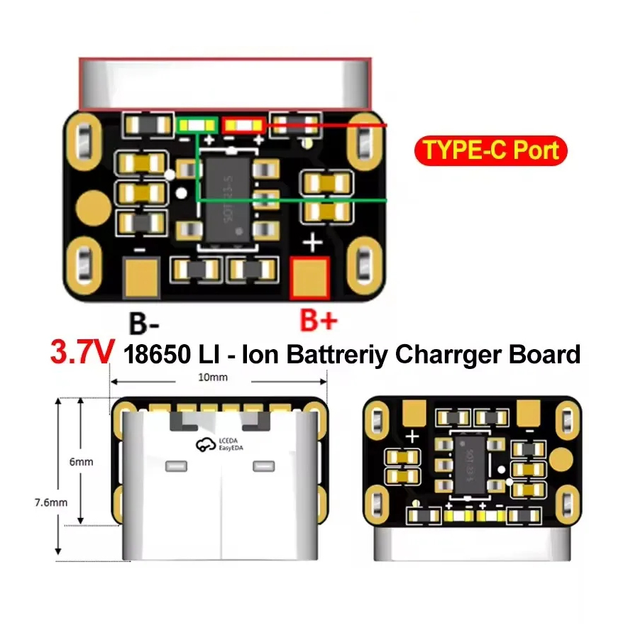 1-50PCS Type-C 18650 แบตเตอรี่ - Power Banks บทวิจารณ์และราคา