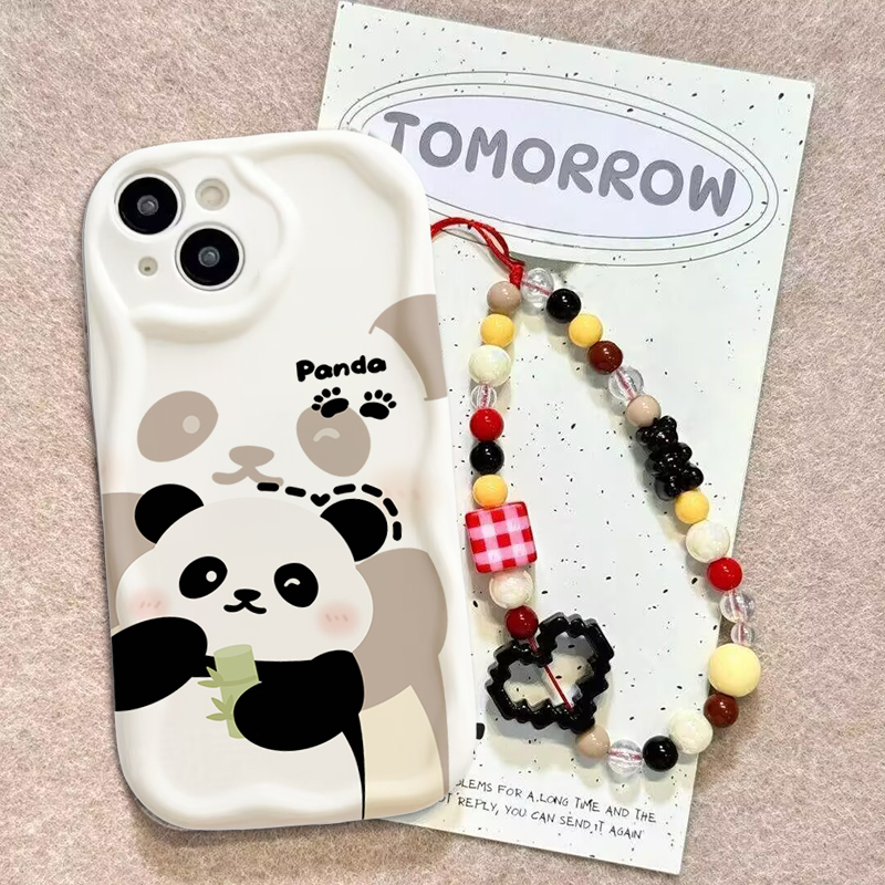 เคสสายคล้องมือลายแพนด้าน่ารัก  - Cute Cartoon Wrist Strap Silicone Case บทวิจารณ์และราคา