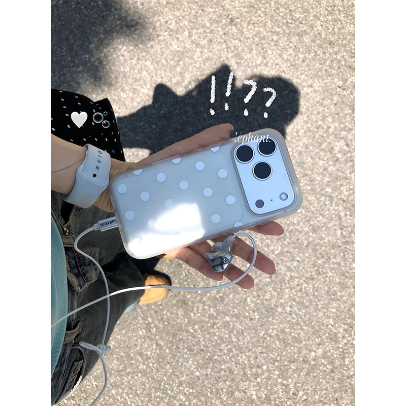 เคสโทรศัพท์ลายจุดสีขาวใสแบบเรี - Clear Shockproof Bumper Case บทวิจารณ์และราคา