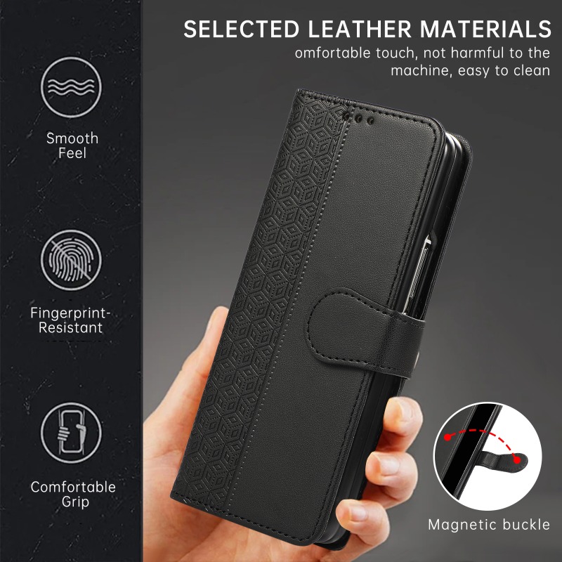 เคสโทรศัพท์แบบพับหนังสำหรับ Sa - Leather Wallet Card Holder Phone Cover บทวิจารณ์และราคา