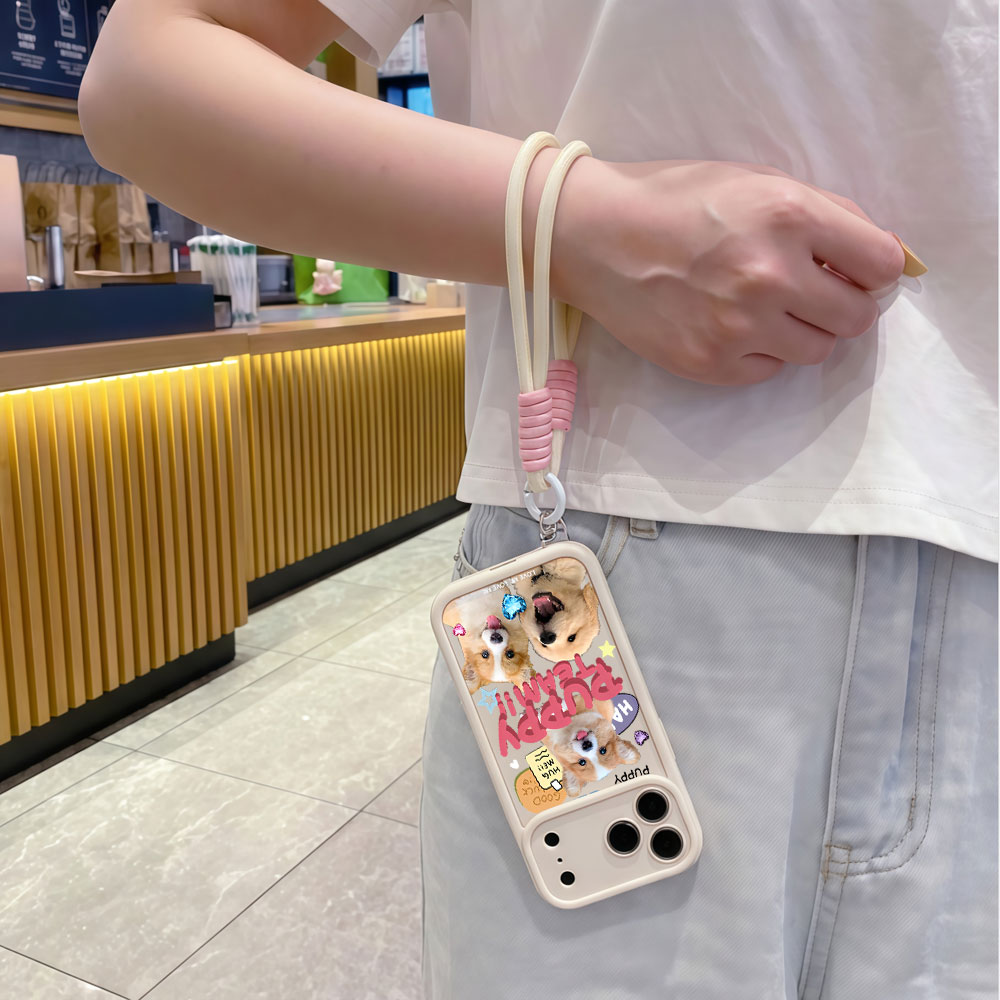 เคสโทรศัพท์แบบสายคล้องมือ สำหร - Cute Cartoon Wrist Strap Silicone Case บทวิจารณ์และราคา