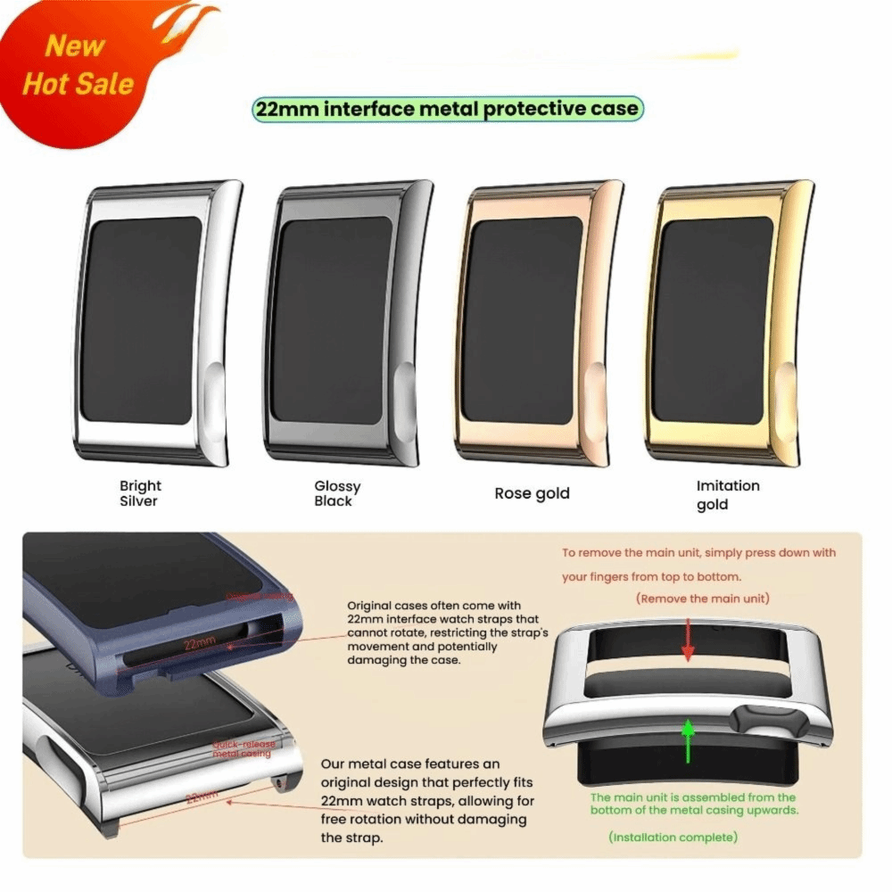 คุณภาพสูง 22 มม. กรอบโลหะนาฬิก - Metal Bumper Aluminum Frame Case บทวิจารณ์และราคา