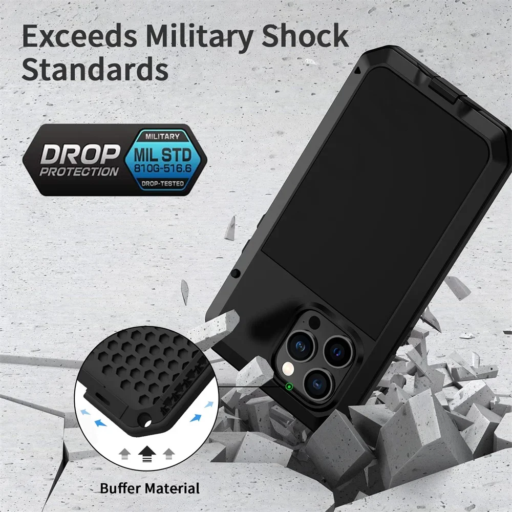 กรณีสําหรับiPhone 16 15 13 12  - Heavy Duty 360 Full Body Protective Case บทวิจารณ์และราคา