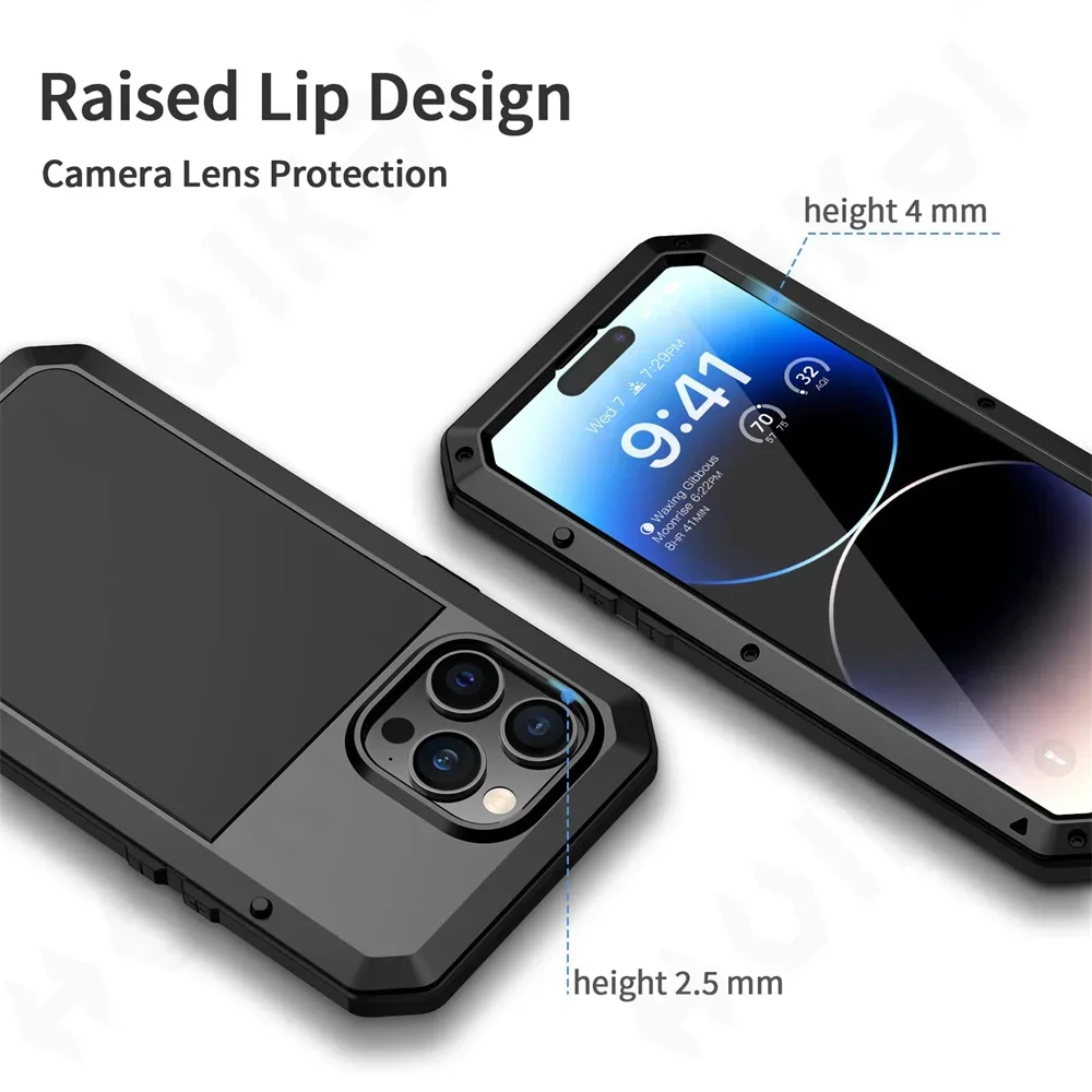 กรณีสําหรับiPhone 16 15 13 12  - Heavy Duty 360 Full Body Protective Case บทวิจารณ์และราคา