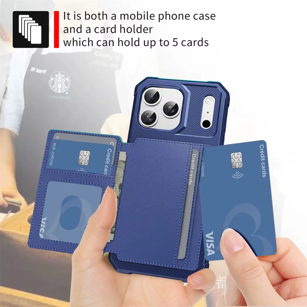 เคสโทรศัพท์แบบกระเป๋าใส่บัตรสำ - Leather Wallet Card Holder Phone Cover บทวิจารณ์และราคา
