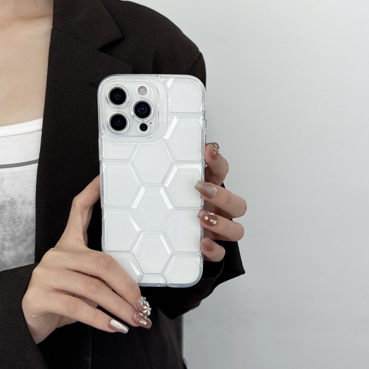 รังผึ้งเรขาคณิตฟุตบอลรูปแบบเคส - Clear Shockproof Bumper Case บทวิจารณ์และราคา