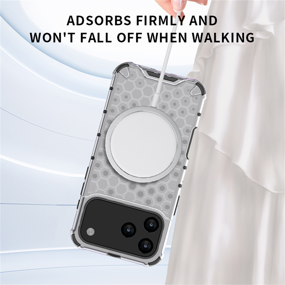 Luxury Clearเกราะรังผึ้งแม่เหล - Clear Shockproof Bumper Case บทวิจารณ์และราคา