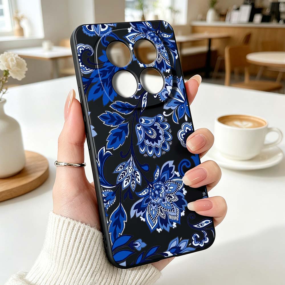 การออกแบบวินเทจลายดอกไม้เคสโทร - Vintage Floral Pattern Soft Case บทวิจารณ์และราคา