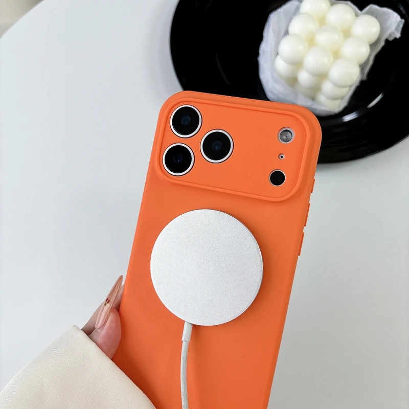 เคสโทรศัพท์ซิลิโคนเหลวสีพื้นสำ - Liquid Silicone Magnetic Phone Case บทวิจารณ์และราคา